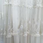 Free People Stevie Embroidered Maxi Dress Tea Flowy Ivory Sheer Floral Lined S Photo 8