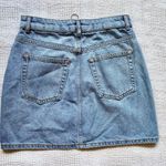 Topshop denim moto miniskirt with long zipper front size 4 EUC Photo 1