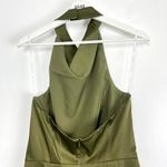 Elliatt  Camo Asymmetric Satin Cocktail Dress in Khaki Size Large Photo 9