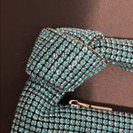 Madison West | Turquoise Rhinestone Embellished Hobo Bag Photo 1