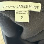 James Perse  Women's Black Short Sleeve Crew Neck T-Shirt Size 2 Photo 5