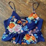 Bluenotes  Floral Crop Tank Top Womens Size MD Photo 0
