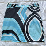 Bogner Tennis Golf Skort Skirt Blue Geometric Stretch Womens Size 12 Outdoor Photo 0