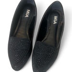 MIA Faux Suede Rhinestone Loafers Photo 0
