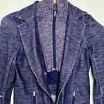 Lululemon Womens Ride On Blazer Heathered Blue Indigo Jacket Zip Up Pockets Sz 4 Photo 4