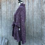 NWT FYLO Woman’s XXL Deep Purple Multi Colored Knit Cardigan Business Casual Fun Photo 3