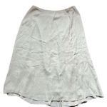 Talbots Women's Petite 16W Light Moss Green Silk Long Skirt Formal Photo 0