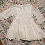 Chelsea and Violet  White Balloon Sleeve Embroidered Viole Mini Dress Photo 2