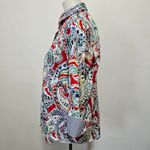 CHAPS  Red & Blue Paisley No Iron Button Down Size Large Photo 2