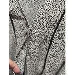 Sienna Sky  Cream/Black Dots Chiffon Long Sleeve‎ Blouse Elastic Hem Size Small Photo 2