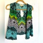 Mara Hoffman NWT  vest shirt Aztec print green blue gray medium Photo 1