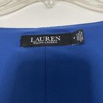 Ralph Lauren LAUREN  Wrap-Front V-neck Jersey blue dress size US 4 Photo 2