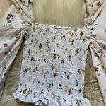 Reformation  Tangerine Top In Orchard 100% Linen Photo 2