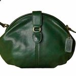 Coach Vintage Laurel Dark Green Glove Tanned Hinged Clam Shell Crossbody Bag COA Photo 0