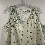 Vince  Floral Asymmetrical Shift Dress Aloe Medium M Photo 3