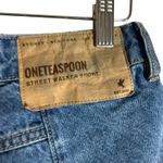 One Teaspoon Streetwalkers High Waist 80s Fit Denim Jean Shorts Venice Blue 25 Photo 5