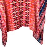 Tolani  Briyana Silk Tunic Blouse  Multi Print Flare Sleeve Boho Size M Photo 6