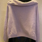 My Michelle MM by Michelle Women’s Lavender Cable Knit Off-Shoulder Sweater Medium Cozy Chic Photo 13