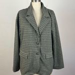Madewell  Oversized Knit Blazer in Houndstooth in True Black Photo 1