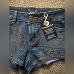 Women’s Medium Boutique Custom Sequined Shorts Size MED NWT Blue Photo 1