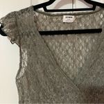 Cotton On green mesh lace top Photo 2