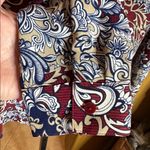 NWOT NorthStyle Burgundy and Blue Paisley Floral Shirt Size Medium Red Photo 6