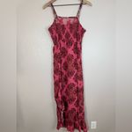 Intimately Free People That Moment Lace Slip Maxi Floral Boho Dress Large $118 Red Photo 9