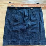Pilcro and the Letterpress N°28 ANTHROPOLOGIE PILCRO Pencil Skirt Blue Denim Waist Stretch Pleated Photo 4