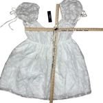 Lulus NWT  XL Exceptionally Angelic White Floral Puff Sleeve Mini Dress Summer Photo 9