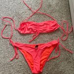 South Beach Coral Ruched Bikini Photo 2