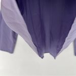 Lavender Brown Lightweight Silk Keyhole Cutout V Neck Flare Sleeve Blouse Photo 7