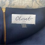 Closet London Navy and Cream Pleated Coastal Preppy Mini Dress Size 10 Blue Photo 3