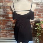 Xhilaration  Black V Neck Cinched Waist Pff The Shoulder Beach Coverup Size XS Photo 4