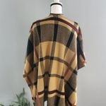 Plaid Ruana Poncho Open Wrap Shawl Cape OSFM Size undefined Photo 1
