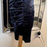 Charlotte Russe VELVET MIDI NAVY SKIRT Photo 3