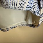 Halogen NWT Women Faux Wrap Skirt 4 Blue Ivory Textured Striped Fringe Office Photo 6