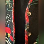 Talbots  Wool Christmas Button Down Vest Vintage Sleigh Snow Winter Deer Size XL Photo 2