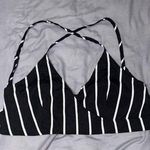 Black and White Striped Bralette Photo 0