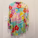 SPELL Margi Happy Hour Printed Button Front Tunic Small Pink Photo 4