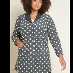 Modcloth  Salient Style Wool Coat Polkadot Gray Sz XS Photo 4