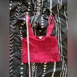 American Eagle  Ruched Raspberry Sleeveless Crop Tank Top Women’s Sz S EUC Photo 5