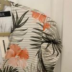 NWT!! CBR Fitted Tropical Print and Stripes Long Puff Sleeve Dress Green Size M Photo 7