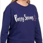 Earl Jean Crew Neck Navy Sweatshirt “Pretty Strong” Pullover Sweater Size M NWT Photo 0