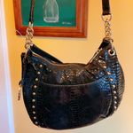 Michael Kors NWT genuine soft leather snakeskin gold beads hand/shoulder bag Photo 5