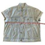 Via Penny Lane Reworked Apparel | Journey Custom Denim Button Up Shirt Medium Blue Photo 4