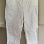 Eileen Fisher Women's Straight Leg White Cropped Ankle Raw Hem Jeans Size XL Photo 0