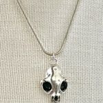 cat skull Sterling Silver Pendant Necklace Photo 2