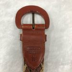 Lands' End  belt brown tan leather rope braided womens size 34 Photo 1