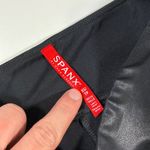 Spanx EUC Moto Leggings Black XS Faux Leather High Waist Ribbed Biker Photo 4