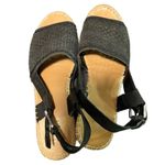 Franco Sarto loanne espadrille wedge sandal BLACK SIZE 8.5 Photo 5